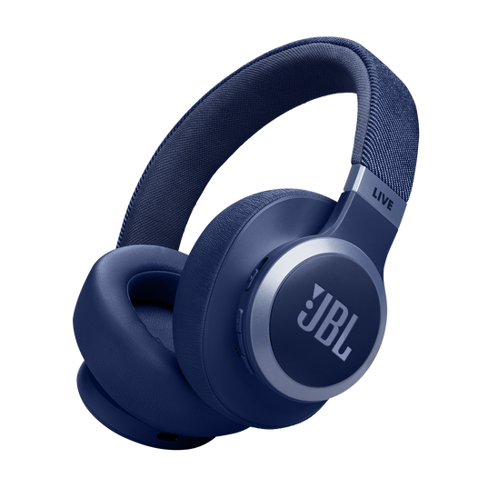 JBL Live 770NC - Blue - Wireless Over-Ear Headphones with True Adaptive Noise Cancelling - Hero